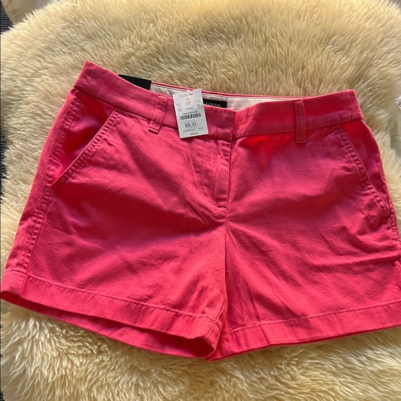 NWT J. Crew 5” Classic Coral Chino Shorts - Picture 2 of 7